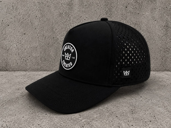Black Foundation Hat – Premium Waterproof Snapback Cap