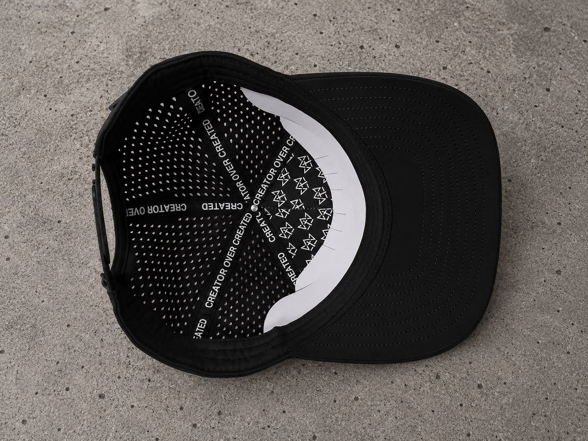 Black Foundation Hat – Premium Waterproof Snapback Cap